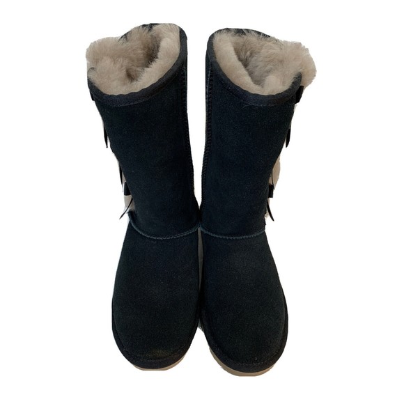 Koolaburra UGG Boots Black Suede Victoria Tall  Womens US Size 6 - Picture 1 of 12